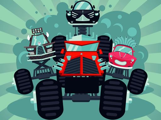Crazy Monster Trucks Memory - browser game screenshot