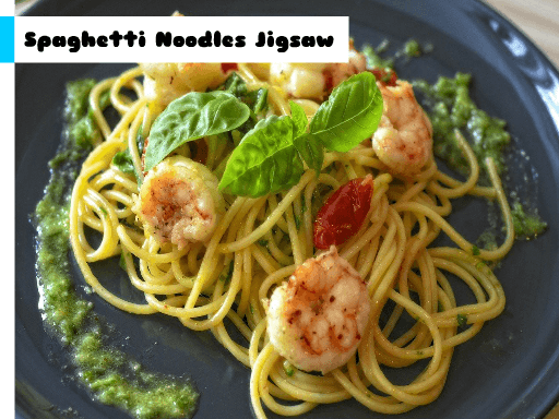 Spaghetti Noodles Jigsaw - browser game screenshot