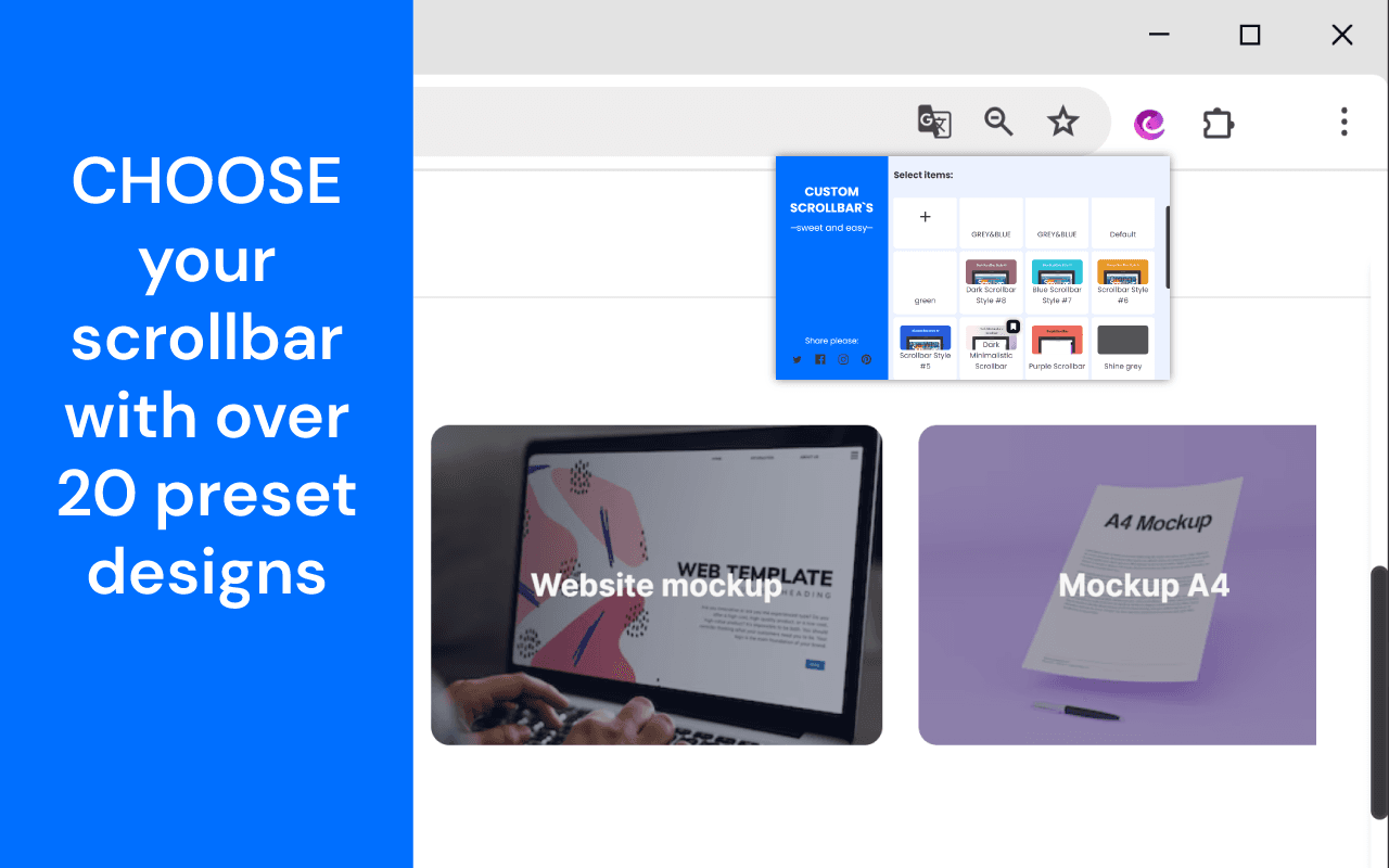 Custom scrollbar for chrome